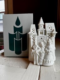 PartyLite Holiday Christmas Bisque Village Carolers P0204 Candle Tealight Holder