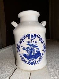 Blue And White Milk Jug Ceramic Made In Holland