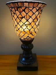 Table Top Torchiere Tiffany Style Lamp