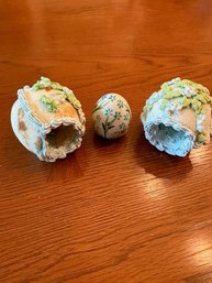 A Group Of Three Easter Eggs