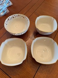 4 Lenox China Bowls Approx 5' Diameter