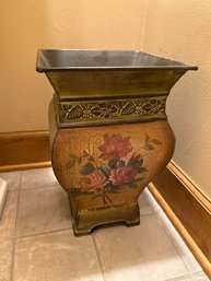 Floral Embellished  Trash Can