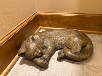 'sleeping Cat' Solid Stonecast Approx 12' Long