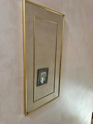1970's Wall Mirror With Gold Metal Frame Approx 15 X 28'