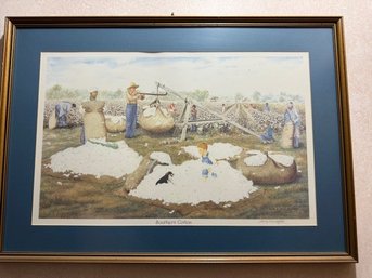 Dona And Jerry Locklair  'Southern Cotton' Framed Litho