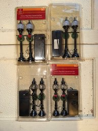 4 Packages Of Christmas Village Battery Operated Street Lamps
