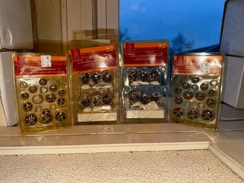 Multi Packages Of Chritma Village Accessories, Wreaths, Evergreens,