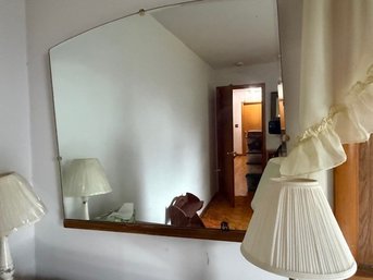 Mid Century Arched Top Wall Mirror Approx 30 X 40'