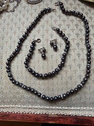 Four Piece Ensemble, Black Pearl And Crystal