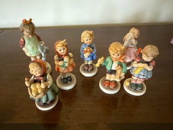 Group Of Porcelain Hummel Figurines Seven Children