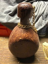 Embossed Leather Encased Decanter