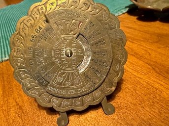 Vintage Brass Perpetual Calendar 20 Year 1971-1990
