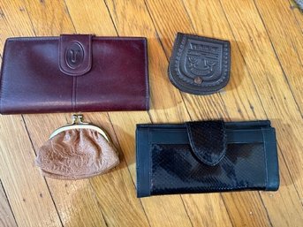 Collection Of Wallets All Shapes And Sizes! Tooled Leather, Embossed