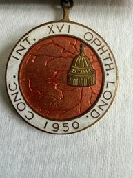 XVI International Conference 1950 Enamel Over Brass Badge Holder