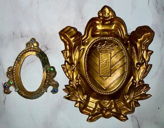 Brass Adornments, Frame Approx 4'