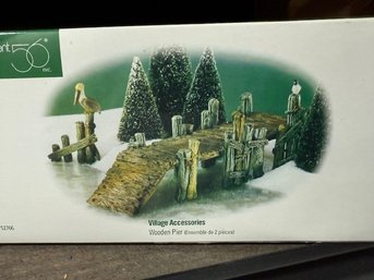 Village Accessories Wooden Pier Set Of 2 Dept 56