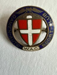 Pre WWII Women's Automotive Sports Club Enamel Very Fine Austrian German Club