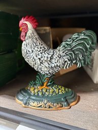Rooster Door Stop Approx 11' Cast Iron