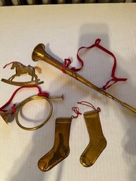 FAB BRAS Christmas Decorations Horns, Stockings, Rocking Hourse