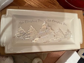 Ganz Porcelain Serving Tray/appetizer Dish Oh Christmas Tree Oh Chritmas Tree!