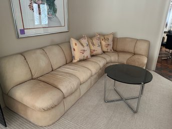 Great L Shaped Smaller Couch  Uncommon Deigns Donghia Fabric See Details Below