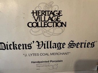 J Lytes Coal Merchant Dickens Village Series