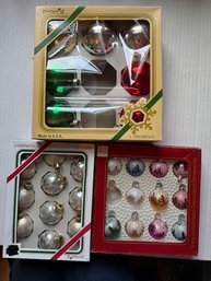 Pyramid Glass Ornaments, Some Hand Painted