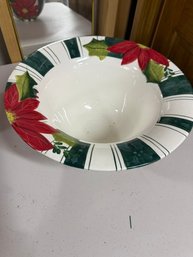 Nantucket Home Large Holiday Serving Bowl Dishwasher And Microwave Proof