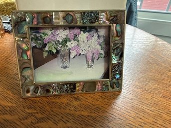 2 1/2 X 3 Alpaca Silver Frame With Abalone Inlay