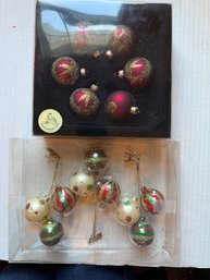 Hand Painted Glass Christmas Ball Decorations