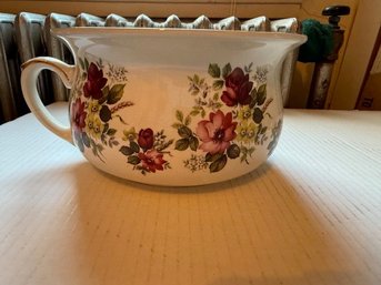 Made In England Porcelain Cottage Rose Wash Bowl Approx 9'
