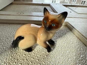 Porcelain Siamese Cat Miniature Made In Germany Goebel
