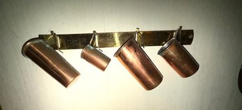 Group Of Four Antique Copper Measuring Cups