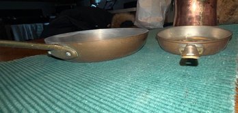 Two Copper Pans, One Embossedfruits