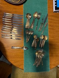 Service 12 Plus  Silverware By Holmes And Edwards, Danish Princess Including Serving Pieces