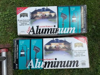 Two Boxes Aluminum Landscape Outdoor Lights, NEW By Twilight Low Voltage