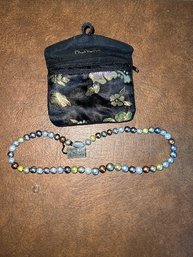 Warm Tones Dyed Pearl Necklace By Honora