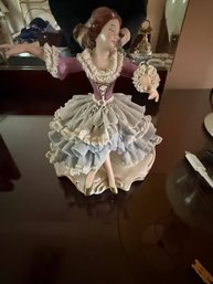 Porcelain Table Top Doll Dresden Made In Germany