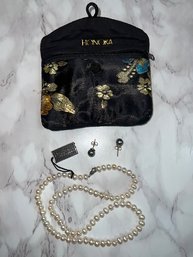 Honora M Beautiful Pearls And Earrings NWT