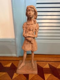 Leonardo Artwork Sculpture Of 'Girl Holding Doll' Approx 20'