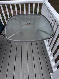 Square Patio Table Ready For A BBQ!
