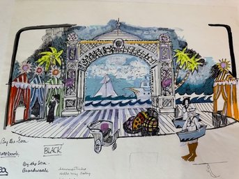 Preliminary Set Design Painting "by The Sea" Boardwalk 2015 Tom John