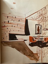 Exquisite Sketch Book, Mid Century Perfection! Tom John