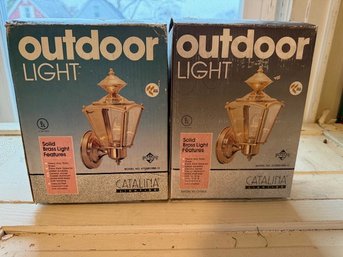 NIB Out Door Brass Lights