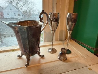 Bucket/Pitcher, Champagne Flutes And A Bell To Ring In The New Year!