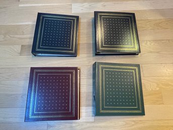 Group Of Four Leather Gold Embossed Photo Albums