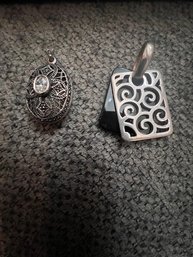 Two Pendants Locket Is Sterling Silver