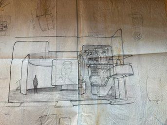 Tom John Drawing For Set Of The Selling Of A President, Broadway Show