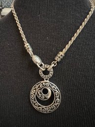 1980's Chunky Silver Tone Necklace