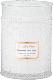 La Jolie Muse NIB Soy Candle Gardenia And Ylang Ylang